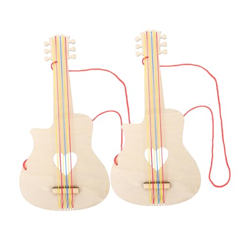 JOINPAYA 2st Gitarren-spielzeugdekor Aus Holz Spielzeug Spielzeuggitarre Für Kinder Mikrospielzeug Miniatur Gitarre Gitarrenspielzeug Für Kinder Ukulele Für Kinder DIY Hölzern von JOINPAYA