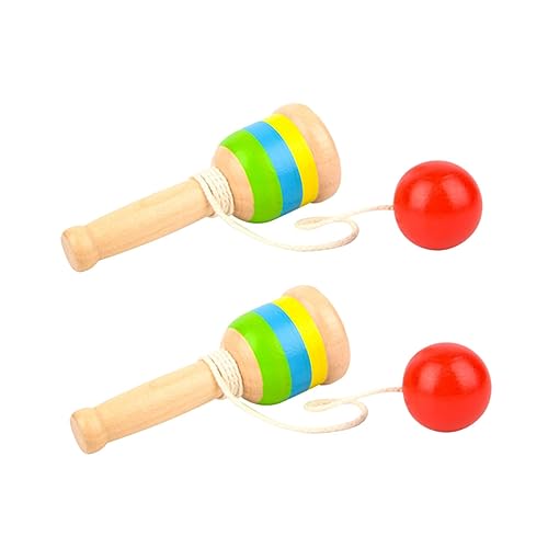 JOINPAYA Fangbecher Für Kinder 2 Stücke Montessori Spielzeug Becher Fangen Holz Kendama Bälle Spiel von JOINPAYA