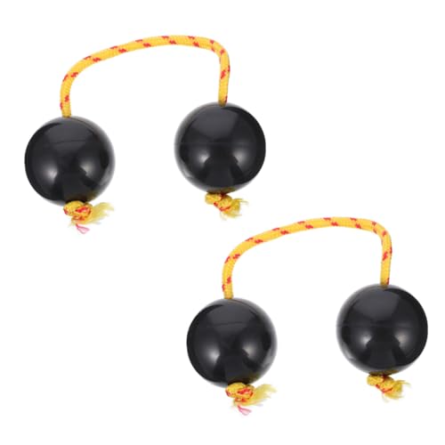 JOINPAYA 2st Marakas Afrikanischer Rhythmus-Shaker Maracas-eierschüttler Pädagogischer Percussion-Rhythmus-Shaker Frühpädagogisches Spielzeug Maracas-Shaker-Spielzeug Kletterseil Black von JOINPAYA