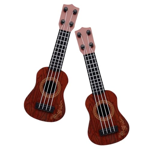 JOINPAYA 2st Mini-Ukulele Gitarre Kinderspielzeug Gitarre Für Gitarrenkinder Schlagzeug Für Gitarrenspielzeug Für Kleinkinder Gitarre Xylophon Brown Plastik von JOINPAYA