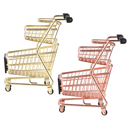 JOINPAYA 2st Mini-einkaufswagen Kinderspielzeug Kleiner Einkaufswagen Einkaufswagenspielzeug Für Kinder Aufbewahrungsspielzeug Einkaufswagen-Spielzeug Süßigkeiten-Trolley-Spielzeug Plastik von JOINPAYA