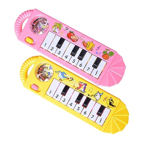 JOINPAYA 2st Mini-elektropiano Musikinstrumente Für Kleinkinder Kindermusikalisches Spielzeug Kindertastatur Tastatur-Spielzeug Tragbares Klavierspielzeug Klavier Musikinstrumente Plastik von JOINPAYA