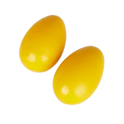 JOINPAYA 2st Orf-Sand-Ei Kinderspielzeug Percussion-Spielzeug Percussion-Musik-Eier Buntes Spielzeug Eierbecher Aus Holz Bunte Eier Musik-Ei Aus Holz Eierbecher Für Babys Yellow Hölzern von JOINPAYA