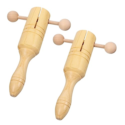 JOINPAYA 2st Orff-Glockenspiel Kinderspielzeug Schüttelrassel Tamburine Für Erwachsene Babyrassel Handschüttelglocken Für Kinder Babyspielzeug Handglocke Buche von JOINPAYA