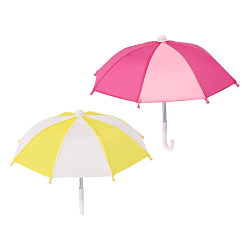 JOINPAYA 2st Puppenregenschirm Für Und Mädchen Mini- -regenschirm Regenschirme Für Regen Winddicht Mini-reise-kompaktschirm Puppenhauspuppen Puppenwagen Stoff von JOINPAYA