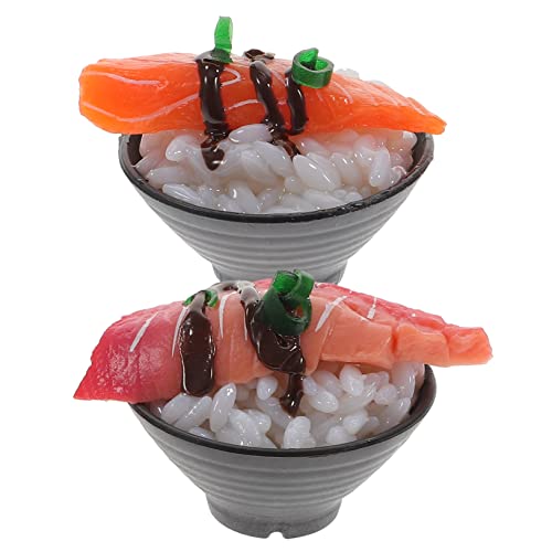 JOINPAYA 2st Simulierter Sushi-Reis Küche Rollenspiel Mikrospielzeug Fake-Food-Formel Künstliche Brote Küchenessen Spielen So Tun, Als Ob Du Spielen Würdest Künstliche Desserts PVC von JOINPAYA