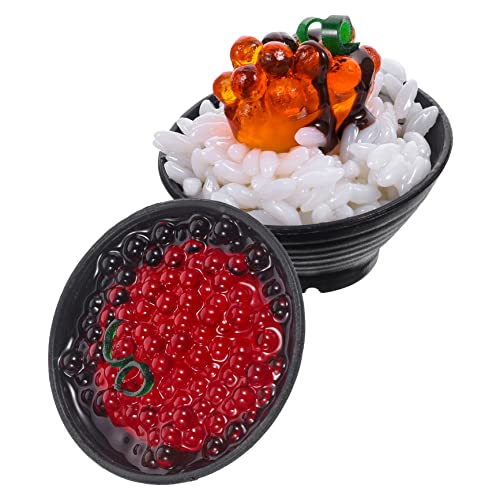 JOINPAYA 2st Simulierter Sushi-Reis Tu So, Als Würdest Du Essen Spielen Spielküchenzubehör Gefälschte Onigiri-Dekoration Küchenessen Spielen Essen Vorgeben Küche Rollenspiel PVC von JOINPAYA