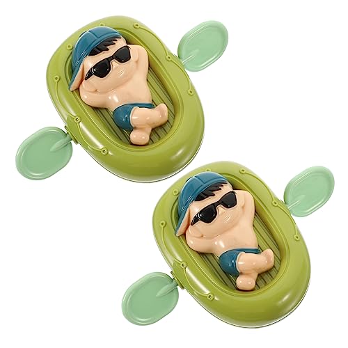 JOINPAYA 2st Wasserboot Schwimmbecken Badewanne Lustige Badespielzeuge Lustiges Badewannen- Zum Schwimmen Für Babys Badespielzeug Für Kleinkinder Green Plastik von JOINPAYA