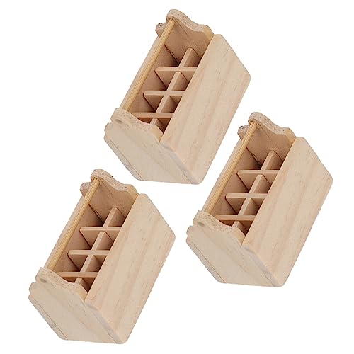 JOINPAYA 3 STK Kleine Werkzeugkiste Mini-Toolbox-Modell Mini-Dekoration Miniaturschmuck Mini- -werkzeugkasten Werkzeugkasten-Modell-dekor Mini-möbeldekor Foto-Requisite Khaki Holz von JOINPAYA