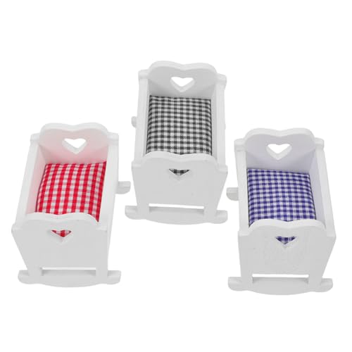 JOINPAYA 3 Stück Maßstab Puppenbett Schlafplatz in Weiß Blau Miniatur Babybett Möbel für Puppenhaus Dekoration und Spielzimmer Zubehör JOINPAYA 3 Stück Maßstab Puppenbett Schlafplatz in Weiß Blau Miniatur Babybett Möbel für Puppenhaus Dekoration und Spielzimmer Zubehör von JOINPAYA