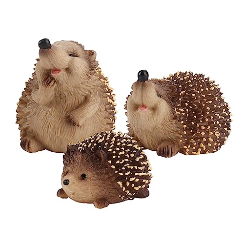 JOINPAYA 3 Stück Simulation Igel Entzückendes Igelmodell Lernspielzeug Igel Minifigur Autospielzeug Igelstatue Figuren Für Kinderspielzeug Kunststoffspielzeug PVC von JOINPAYA