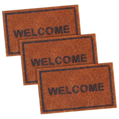 JOINPAYA 3 Stück Teiliges Mini Willkommen Teppich Detailreiche Miniatur Fußmatten für Puppenhaus Braun Robustes Material Charmantes Design Zubehör für Miniaturhäuser und Sammler JOINPAYA 3 Stück Teiliges Mini Willkommen Teppich Detailreiche Miniatur Fußmatten für Puppenhaus Braun Robustes Material Charmantes Design Zubehör für Miniaturhäuser und Sammler von JOINPAYA