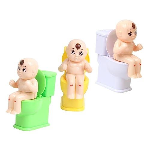 JOINPAYA 3 Stück Toilettenpuppe Winzige Toilette Töpfchen Toiletten Trickspielzeug Bezauberndes Spielzeug Für Die Nächste Toilette Halloween Trickspielzeug Toilettenmonster Streich von JOINPAYA