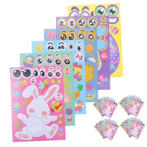 JOINPAYA Ostern Home Aufkleber Set 30 Blätter Cartoon Aufkleber Für Kinder Bunny Muster von JOINPAYA