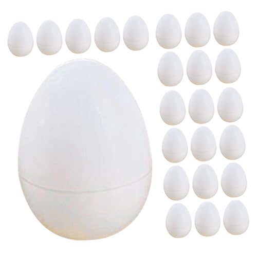 JOINPAYA 30St Ostereier teigroller ostern easter eggs Eiersuche dekoracje wielkanocne easter decoration Hühnerstall Eier gefälschte Eiermodelle Küche Food-Modell Partygeschenke Plastik Weiß von JOINPAYA