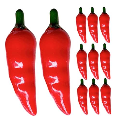 JOINPAYA 30st Simuliertes Gemüse Chilischoten-Modell Falsches Chili Gefälschter Pfeffer Dekorative Pfeffermodelle Künstlicher Pfeffer Lebendige Pfeffermodelle Falsche Paprika Schaum Rot von JOINPAYA