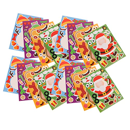 JOINPAYA 32 Blatt Puzzle-Aufkleber für kinderpuzzle Puzzle weihnacjtsdeko Weihnachts Christmas Decorations weihnachtdeko Party- -Aufkleber Weihnachtsabziehbilder von JOINPAYA