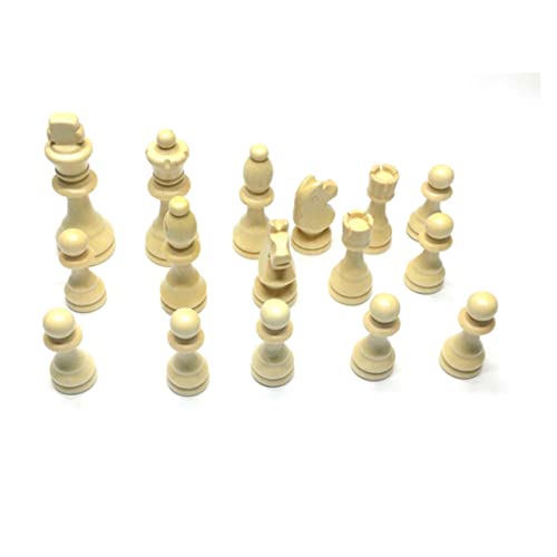 JOINPAYA 32 Stück Ersatz Für EIN Schachspiel Schachbrett Chinesisches Schach Schachspielfiguren Unterhaltung Schach Ersatz Schachfiguren Magnetisches Schach Tragbares Schach Hölzern Weiß von JOINPAYA