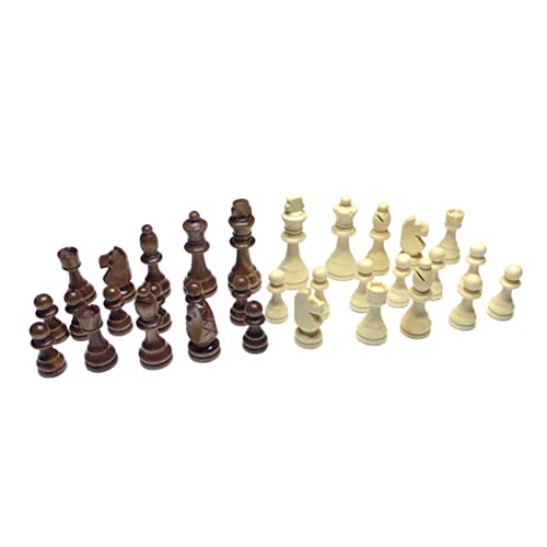 JOINPAYA Klassisches Schachfiguren-Set 32-teiliges Schachfiguren-Set Aus Holz Schickes Schachspiel für Jungen und Mädchen Pädagogisches Spielzeug Sicheres Material von JOINPAYA