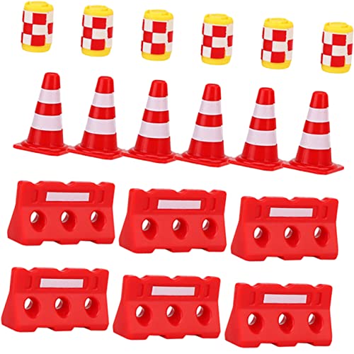 JOINPAYA 36st Straßenschild Barrikade Spielzeug Straßenband Leitkegel Ornament Spielzeugkegel Mini Zapfen Auto Ampeln Für Kinder Verkehr Spielsets Straßenschild Spielzeug Plastik von JOINPAYA