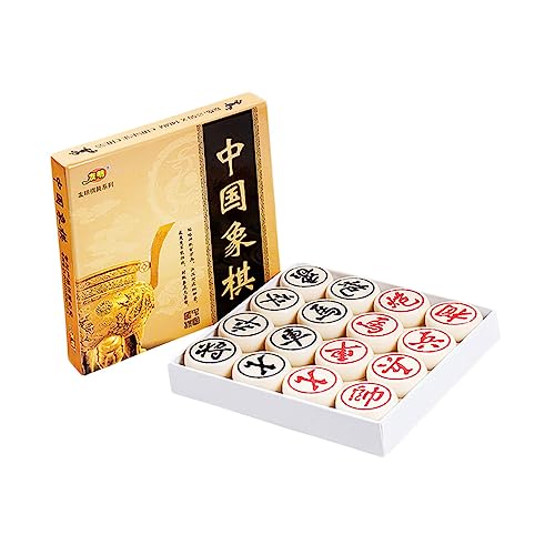 JOINPAYA 3D Lustiges Schach Spiel Klassisches Schachbrett Puzzle China Geschichte Schach Chinesisches Schach Chinesisches High-end-Schach Beige Hölzern von JOINPAYA