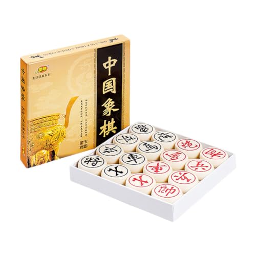 JOINPAYA 3D lustiges Schach Chinese Chess schachspiel D Schachspiel Leichtes Schachspiel Educational Toys Spiele Chinesisches High-End-Schach frühes Lernspiel Hölzern Beige von JOINPAYA