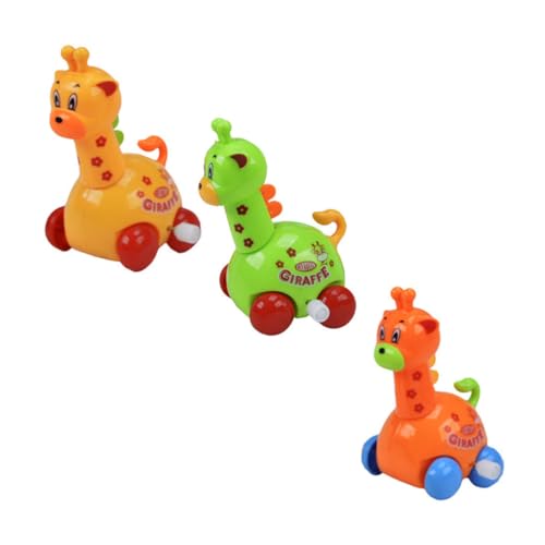 JOINPAYA 3St Giraffe Spielzeug gewundenes Tier Tierspielzeug aufziehen Mini-Uhrwerk-Federspielzeug wohnungseinrichtung wohnungsdeko Uhrwerk-Druckentlastungsspielzeug Giraffen-Dekor Abs von JOINPAYA