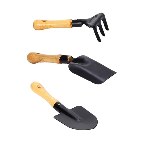 JOINPAYA 3St Mini-Rechen-Kit gartenwerkzeug gartengeräte gartenwerkzeug Set Gartenwerkzeug für Gartengeräte für Werkzeuge für Topfpflanzen Black von JOINPAYA