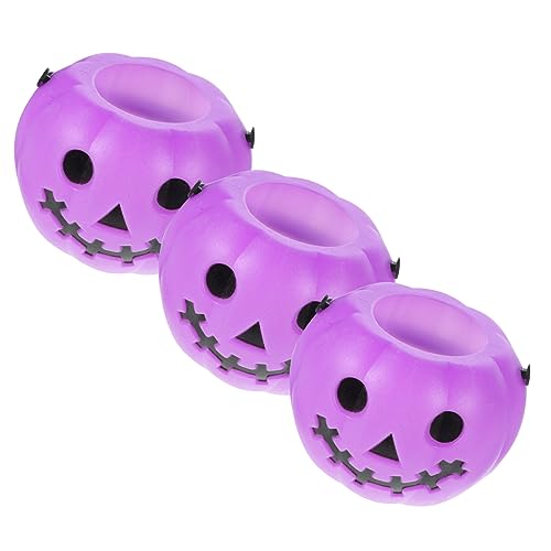 JOINPAYA 3St Party-Plastikeimer Halloween Pumpkin halloweenkürbis verpackung Halloween-Kessel für Süßigkeiten Halloween-Eimer Korb Eimer mit Griffen Halloween-Plastikeimer Violett von JOINPAYA