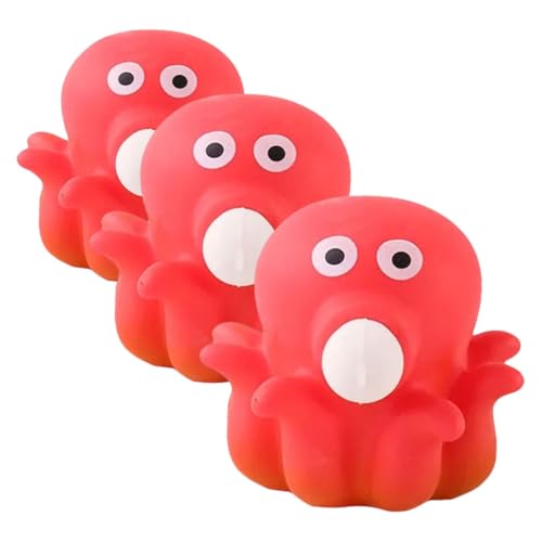 JOINPAYA 3St Prise Musik für kinderspielzeug Squeeze Niedliches kalanchoe Cartoon- dehnbares Oktopus- Tierquetschspielzeug rot von JOINPAYA