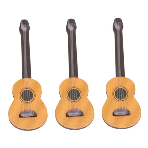 JOINPAYA 3Stücke Miniaturgitarrenfiguren Aus Holz Für Kreative Dekoration Und Modelle Gitarre Für Szenenaufbau Puppenhaus Und Mikro Weltgestaltung von JOINPAYA