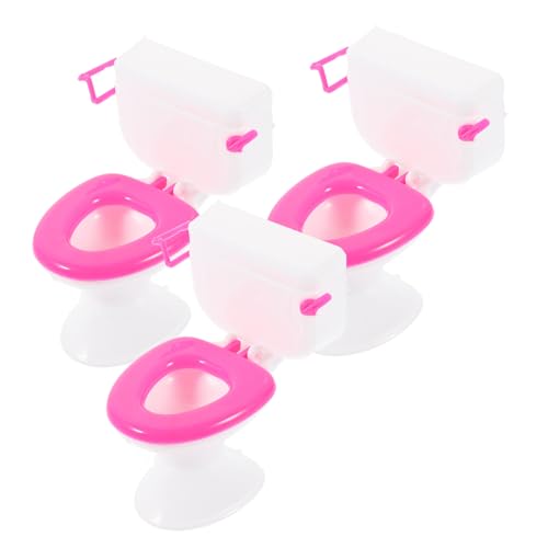 JOINPAYA Puppenhaus Mini Badezimmer Möbel 3 Stücke Toilette Spielzeug Für Pretend Spielen Decor von JOINPAYA