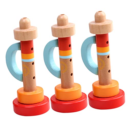 JOINPAYA 3st Kindertrompete Blockflöteninstrument Für Musikinstrumente Für Kleinkinder Gitarre Pfeife Xylophon Lustige Spielzeugtrompete Kinderzubehör Hölzern Orange von JOINPAYA