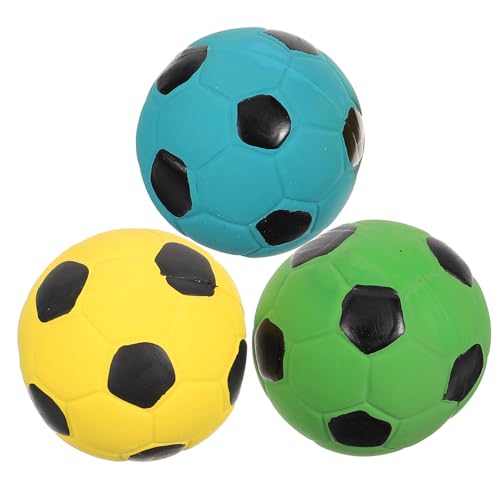 JOINPAYA 3st Klingender Fußballspielzeugball Hüpfbälle Für Hüpfball Klangkugel Spielzeug Lustiges Ballspielzeug Solides Fußballspielzeug Kinder Spielset Kinderspielzeug Blue von JOINPAYA