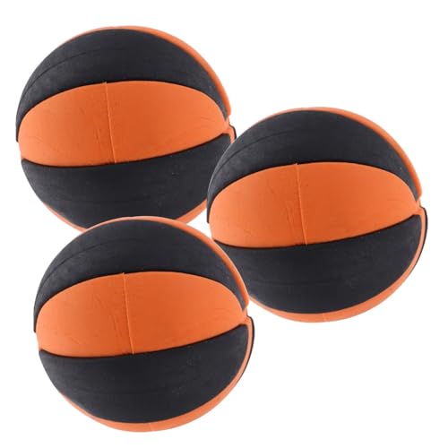 JOINPAYA 3st Puppenhaus-Basketball Bälle Für Bällebad Pool-Basketball Fliegende Untertassenkugel Mini-wasserbälle Wackelndes Hundespielzeug Basketballkorb Mini-fußball Gummi Orange von JOINPAYA