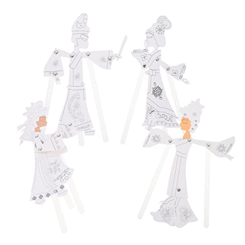 JOINPAYA 4 Sätze DIY-Material-kit Fingerpuppen Schattenpuppenspiel Bausatz Selber Machen Freizeitspielzeug Für Kinder Stellen Sie Sich Vor, Sie Spielen Eine Marionette Kinder Bausatz Papier von JOINPAYA