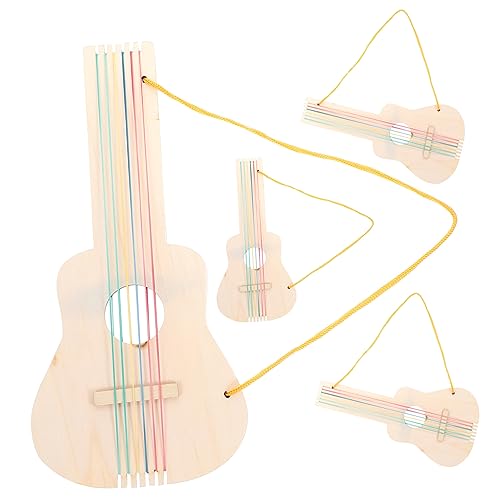 JOINPAYA 4 Sätze Unvollendete, Unlackierte Gitarre DIY-Gitarre Bauen DIY Unlackierte Gitarre DIY-Musikinstrument Herstellen DIY Leere Gitarre Spielzeuggitarre Unfertige Leere Gitarre Holz von JOINPAYA