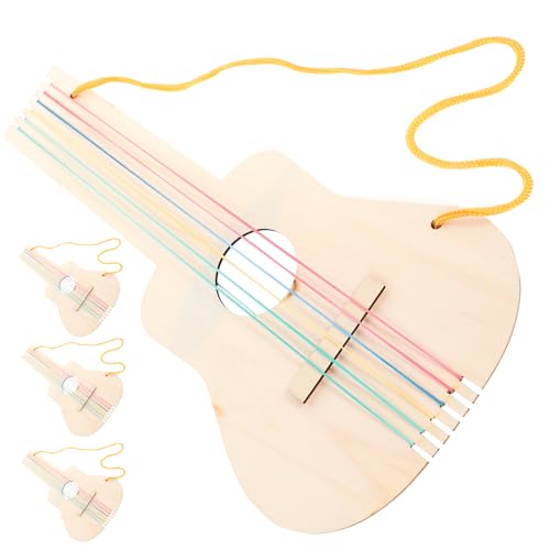 JOINPAYA 4 Sätze kinderinstrumente musikinstrumente Holzspielzeug für Handwerkskunst für Bastelset für unbemalte Holzgitarre DIY Holzgitarre DIY Leere Gitarre von JOINPAYA