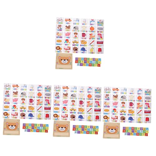 JOINPAYA 4 Sets Alphabet Lernspielzeug Passendes Buchstabenspiel Alphabet Rechtschreibspiele Alphabet Erkennungsspiel Lesebuchstaben Spielzeug Wort Rechtschreibspiele Englisches von JOINPAYA