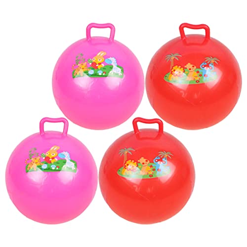 JOINPAYA 4 Stück „Pat The Ball“ Schlauchboote Für Hüpfbälle Für Lernbälle Aufblasbare Bälle Springball Hüpfball Aufblasbarer Hop Ball Hüpfball Cartoon Bälle PVC von JOINPAYA