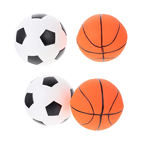 JOINPAYA 4 Stück Fußball-Basketball- Kinderspiele Golfbälle Mini-Basketball Basketballkorb Simulationsbälle Aufblasbare Bälle Kinderbälle Simulation Fußball PVC von JOINPAYA