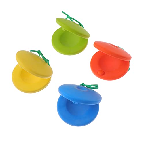 JOINPAYA 4 Stücke Jungen und Mädchen Abs Finger Kastagnetten Handheld Percussion Instrument Spielzeug für Vorschule von JOINPAYA