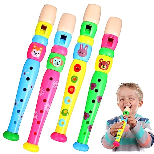 JOINPAYA 4 Stück Kindermusikinstrument Kunststoff Spielzeug Für Musikinstrumente Flöteninstrument Für Schüler Flöteninstrument Kinder Kleine Musikinstrumente Für Kinder Blockflöte Plastik von JOINPAYA