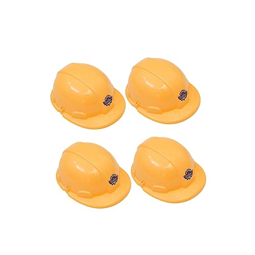 JOINPAYA 4 Stück Kinderschutzhelm Bauschutzhelm Für Kinder Schutzhelme Für Kinder Spielset Für Kinder Rollenspiel Für Kinder Helmzubehör Kindersimulationsschutzhelm Yellow von JOINPAYA