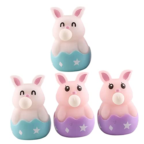 JOINPAYA 4 Stück Kneifen Häschen-Squeeze- Für Ostern Häschen-Squeeze- Für Partys Bunny Squeeze Toy Zum Spaß Häschen-Squeeze- Für Mädchen Weiches Gummi von JOINPAYA