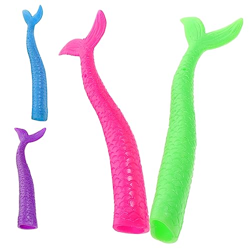 JOINPAYA 4 Stück Merman Finger Puppe + Chaps Kinder tiegerkostuem Kinder Toy kinderf Badespielzeug für Kinder Fingerpuppen Kinder Fingerpuppe dekorative Meerjungfrauenschwanzpuppe von JOINPAYA