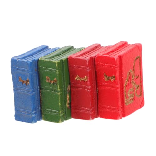 JOINPAYA 4 Stück Mini Buch Ornamente Kreatives Mini Nähbuch Miniaturbücher Zum Basteln Bücherregal Zubehör Miniaturen Puppenhaus Zubehör Miniatur Notizbuch Mini Bücher Zum Basteln von JOINPAYA