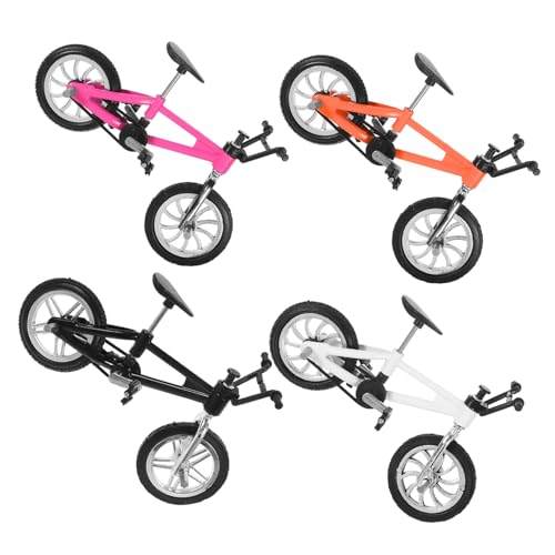 JOINPAYA 4 Stück Mini-Fahrrad Cooles Jungenspielzeug Mini-Finger-mountainbikes Miniatur Fahrrad Mountainbike-modellspielzeug Mini-Bike-Modell Mini Fahrrad Spielzeug Simulationsrad Legierung von JOINPAYA