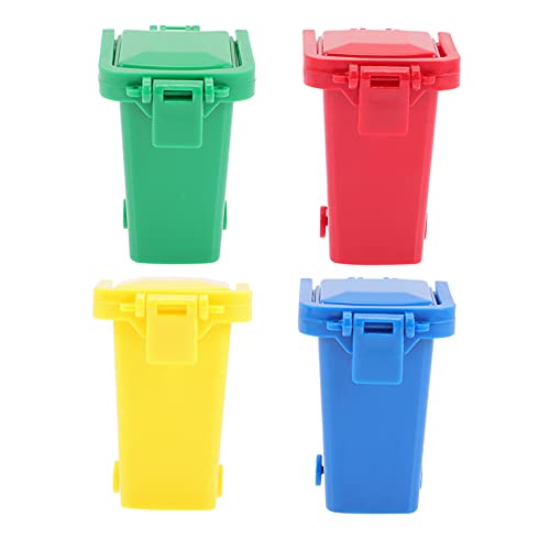 JOINPAYA 4 Stück Müllsortierbehälter Trash can Trash Bin Lernspielzeug Garbage can Kinderabfallbehälter im Freien drücken Kinderspiele matschiges -Mülltonnen Abs Colorful von JOINPAYA