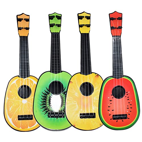 JOINPAYA 4 Stück Musical Toy Instruments kinderinstrumente Fruchtform Ukulele Fruchtform Spielzeug Fruchtform Gitarrenset spielsachen spielzeuge Gitarren-Ukulele-Spielzeug Obst Gitarre von JOINPAYA